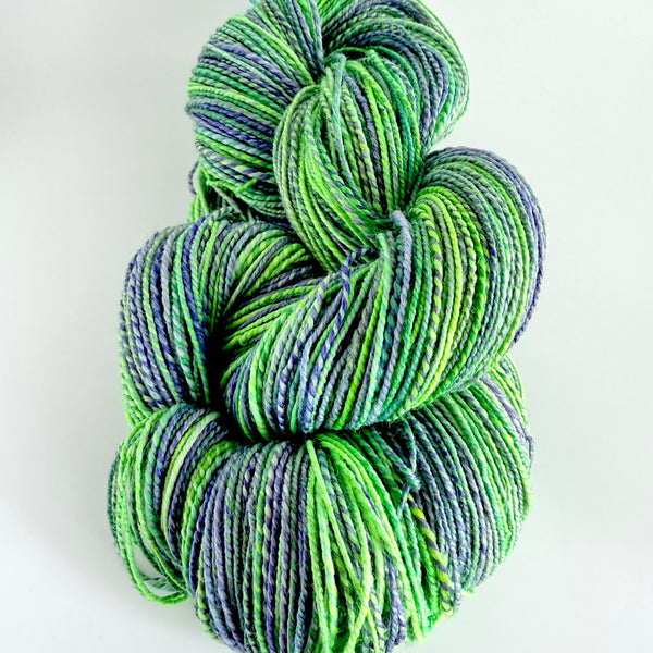 Atlantisite - Hand Dyed and Handspun - Merino Bamboo Nylon Blend