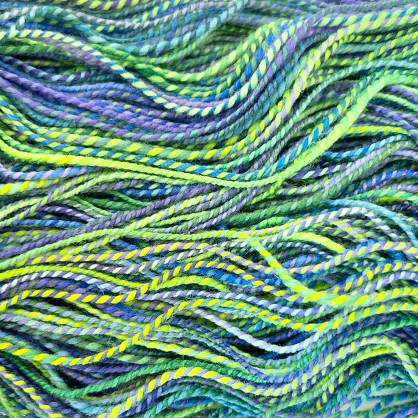 Anemone - Handspun and Hand Dyed Merino Wool - 2 Ply Yarn - 3.9 oz - 250 yards