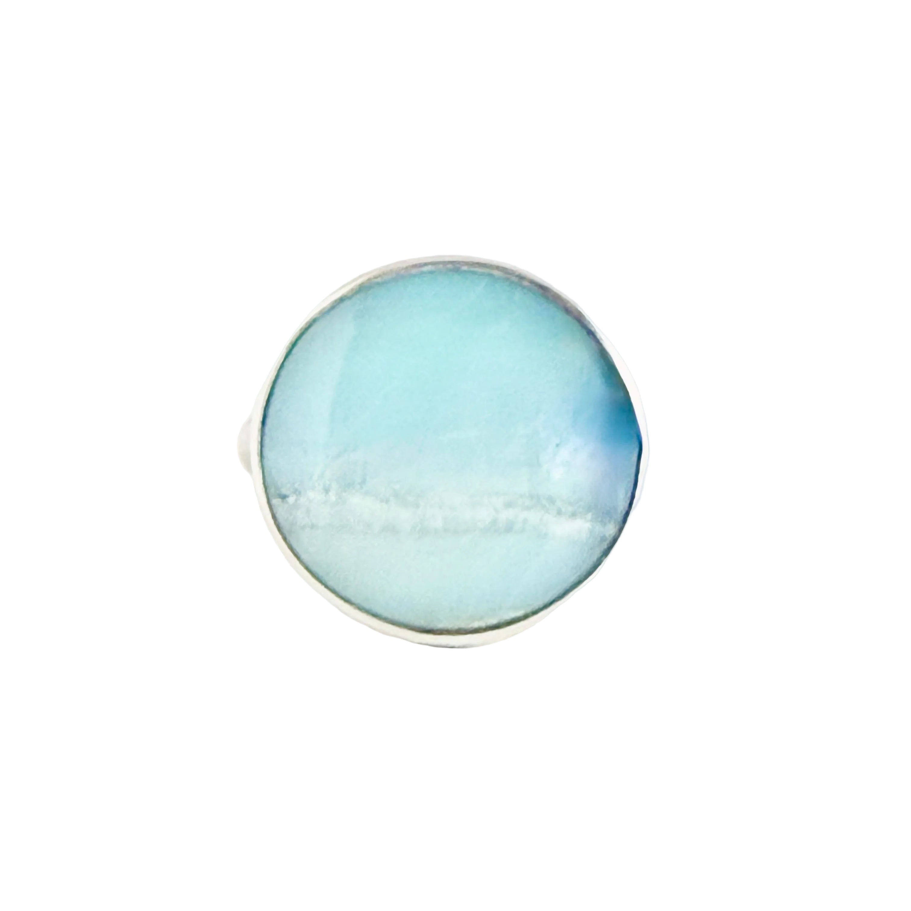 Reserved listing - Specimen Ring - Blue Quartz - Sterling Silver - Size 9 5/8