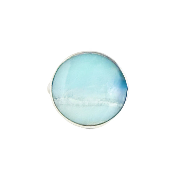 Reserved listing - Specimen Ring - Blue Quartz - Sterling Silver - Size 9 5/8