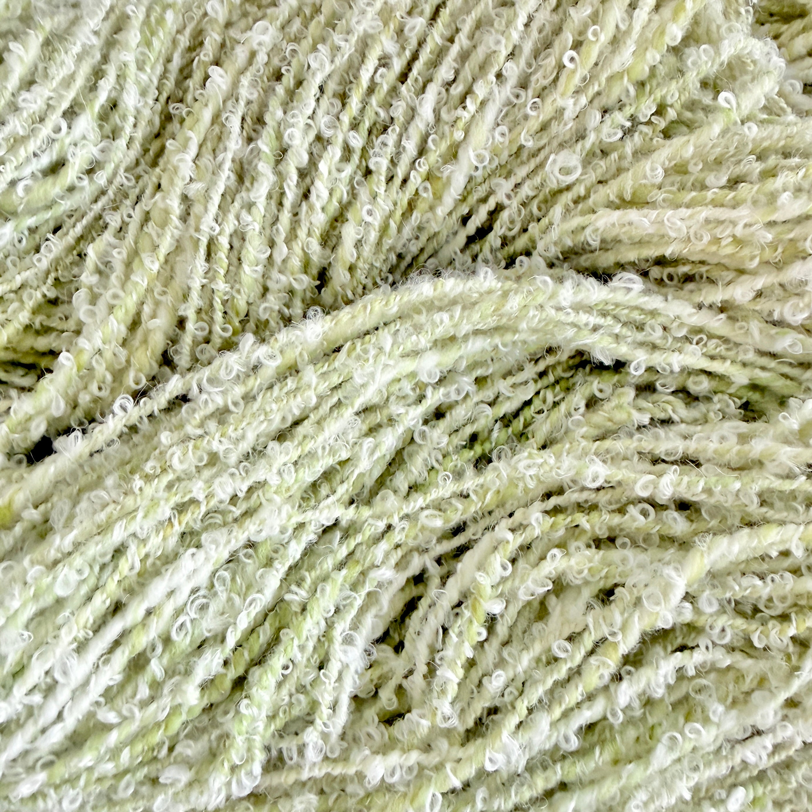 Island Marble -Blended Batt - Rambouillet Wool - Bamboo, Kid Mohair Locks Blend- Handspun - 2ply Yarn - 266 yards