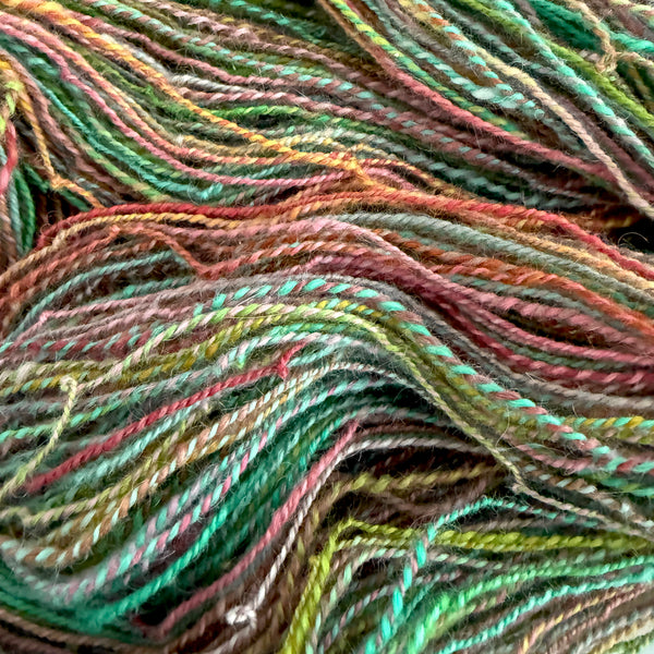 Pecos Valley - Hand Dyed and Handspun - Wool Angora Blend - 2 ply Yarn - 224 yards