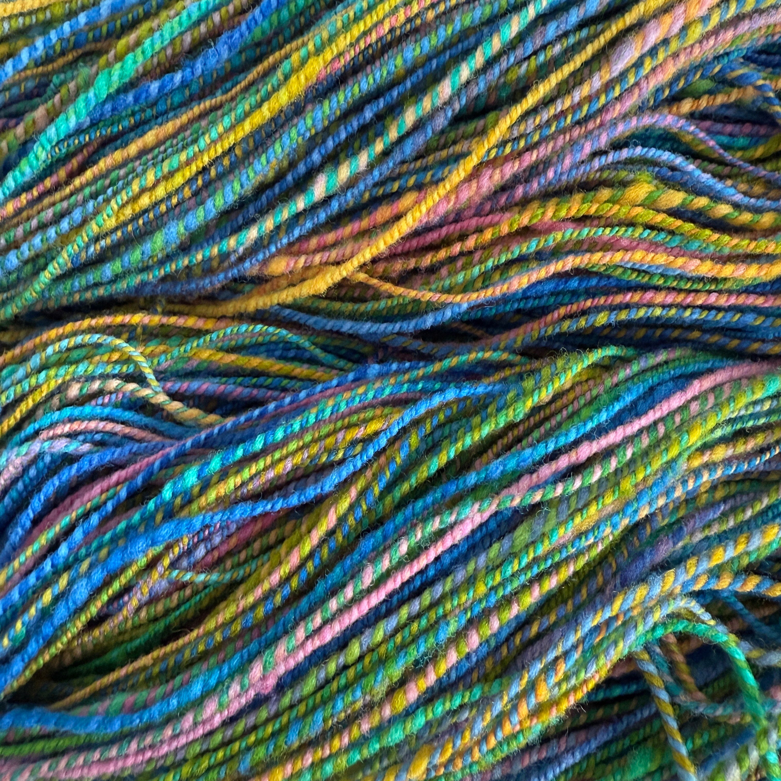 September - Hand Dyed and Handspun Yarn - Cormo Wool - 2ply -  344 yards