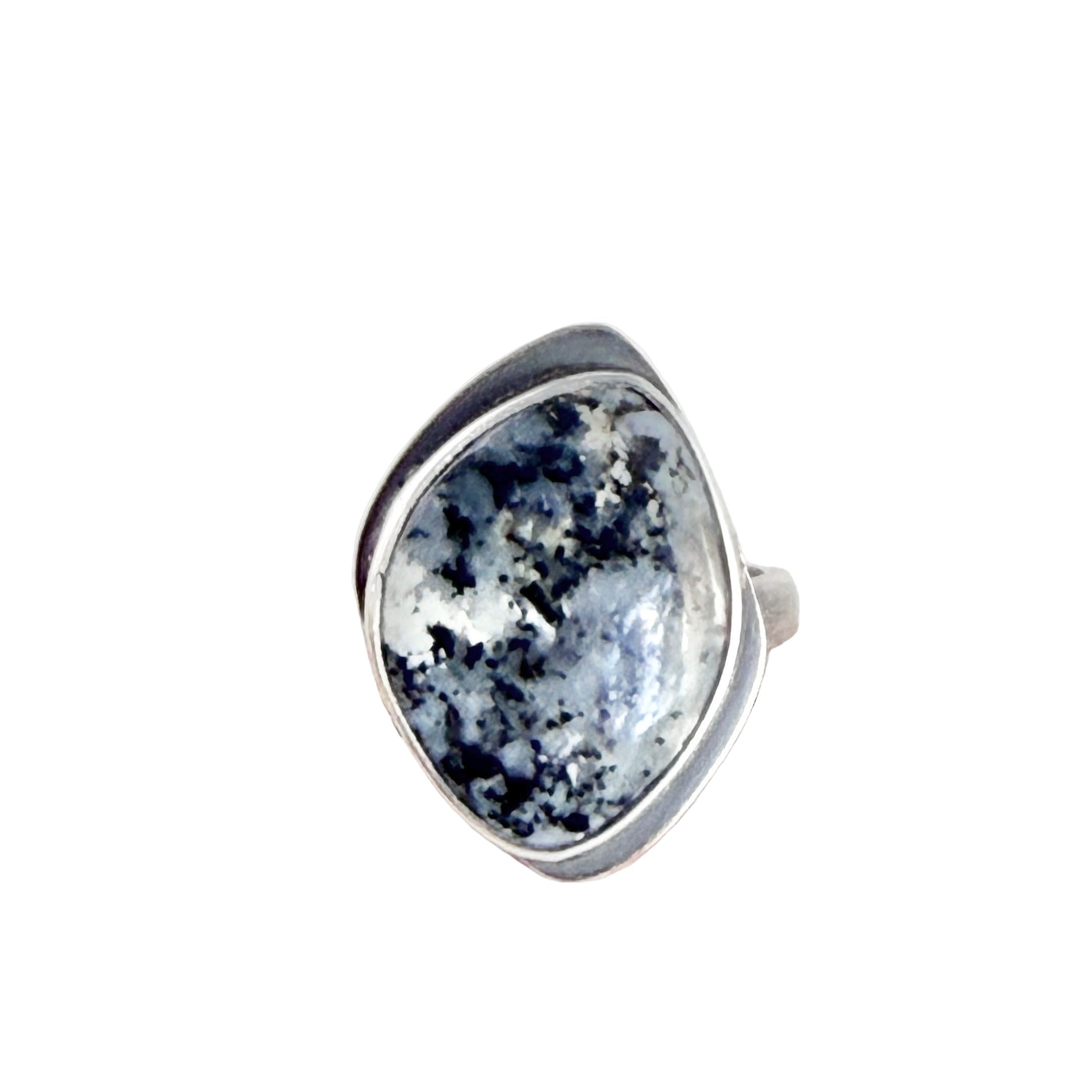 Custom Order - Specimen Ring - Beach Stone - Agate - Sterling Silver - Size 8.75