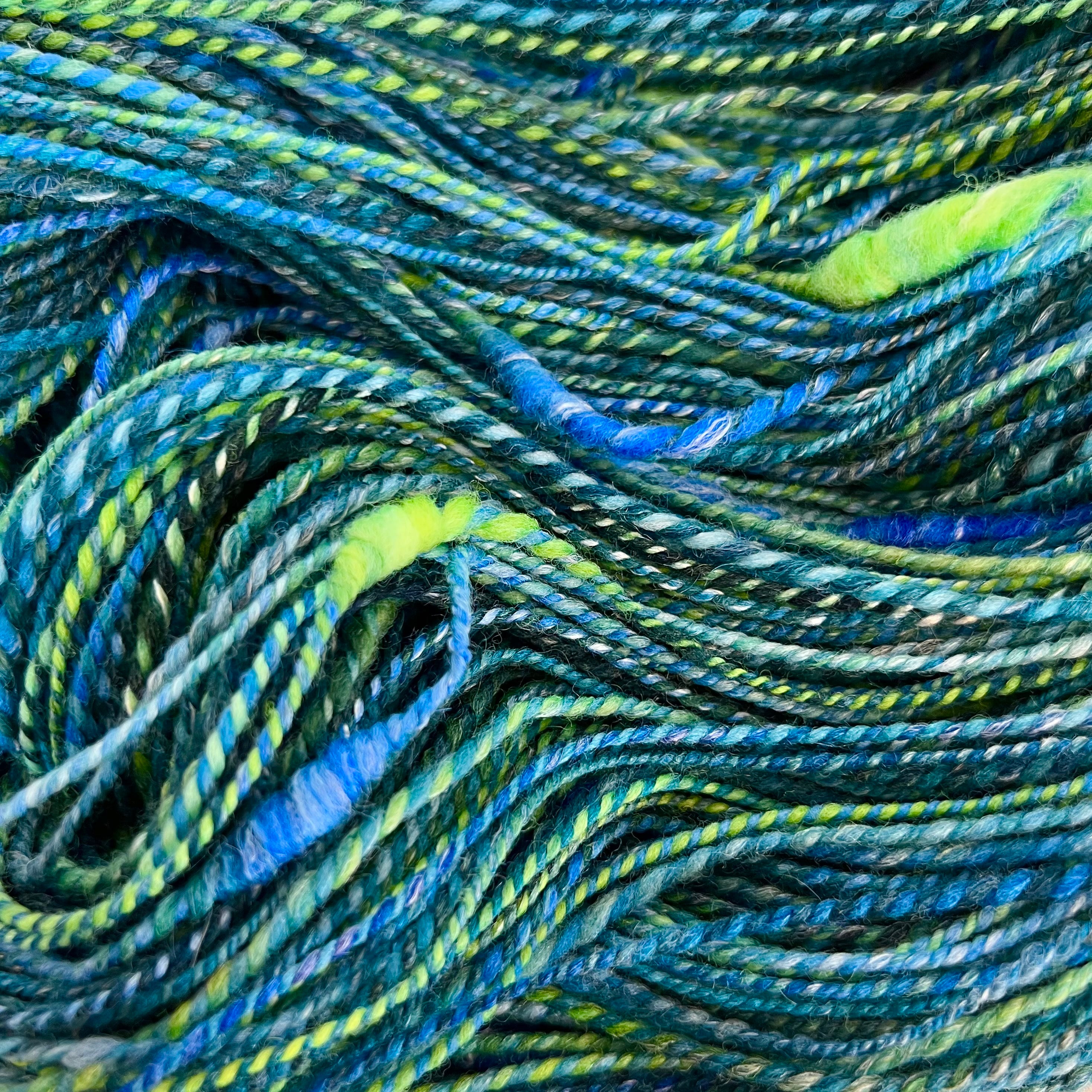 J.T. Juniper - Handspun and Hand Dyed Merino Wool - Bamboo - Silk Blend - 2 Ply Beehive Coil Yarn - 3.9 oz - 230 yards