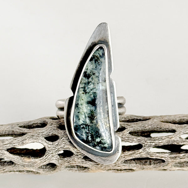 Reserved Listing - Specimen Sterling Ring - Mojave Desert - Chrysocolla - Size 7
