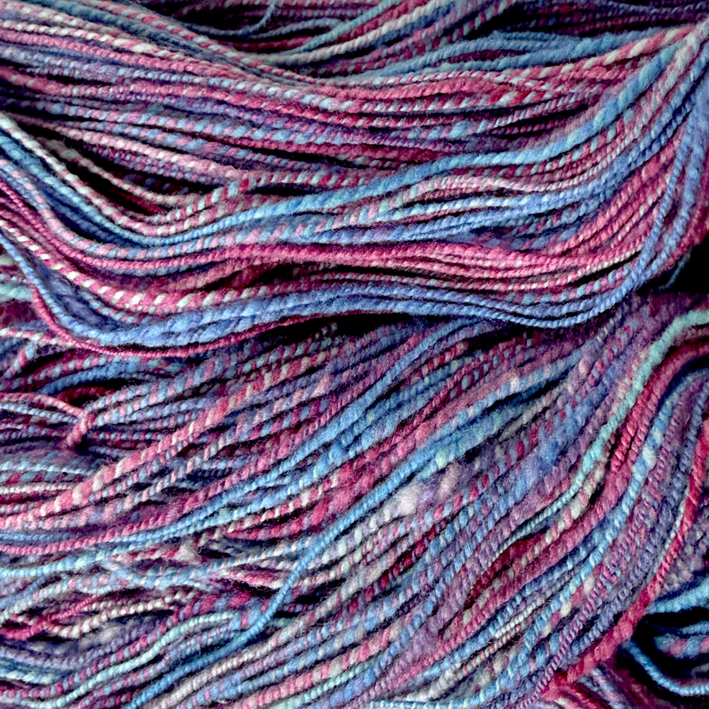 Midnight Oil - Hand Dyed and Handspun Yarn - Cormo Wool - 2ply - 368 yards