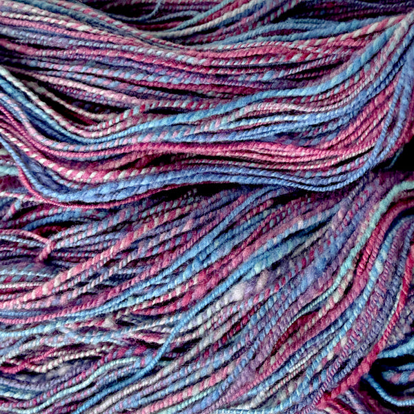 Midnight Oil - Hand Dyed and Handspun Yarn - Cormo Wool - 2ply - 368 yards
