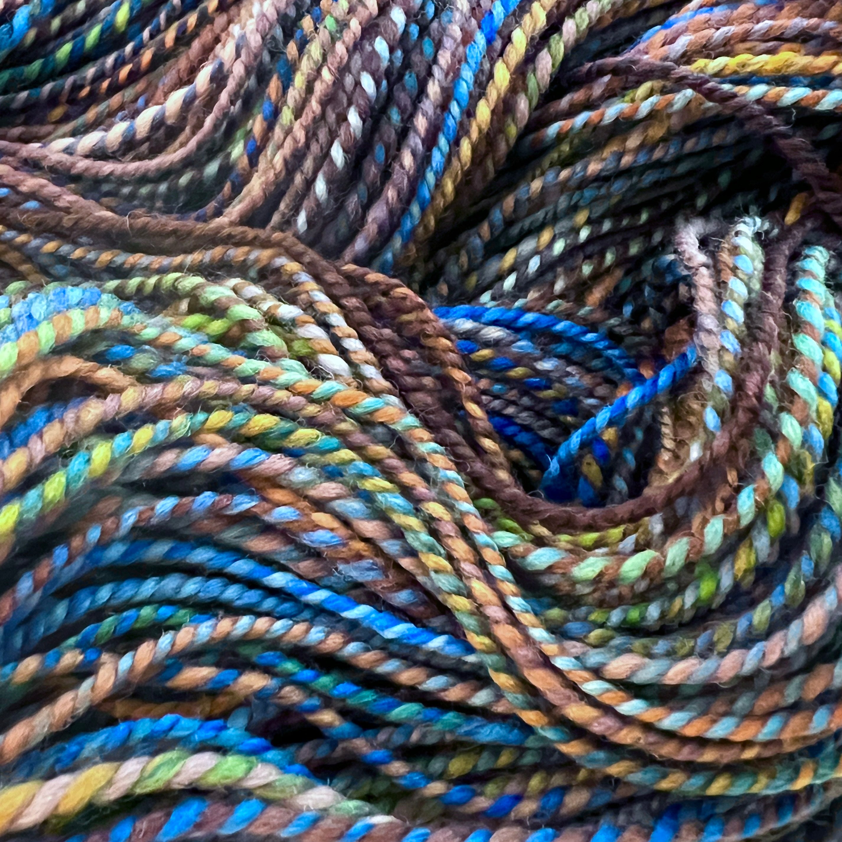 Blooming Swallowtail - Hand dyed and Handspun Yarn - Targhee Wool - 2ply - 220 yards